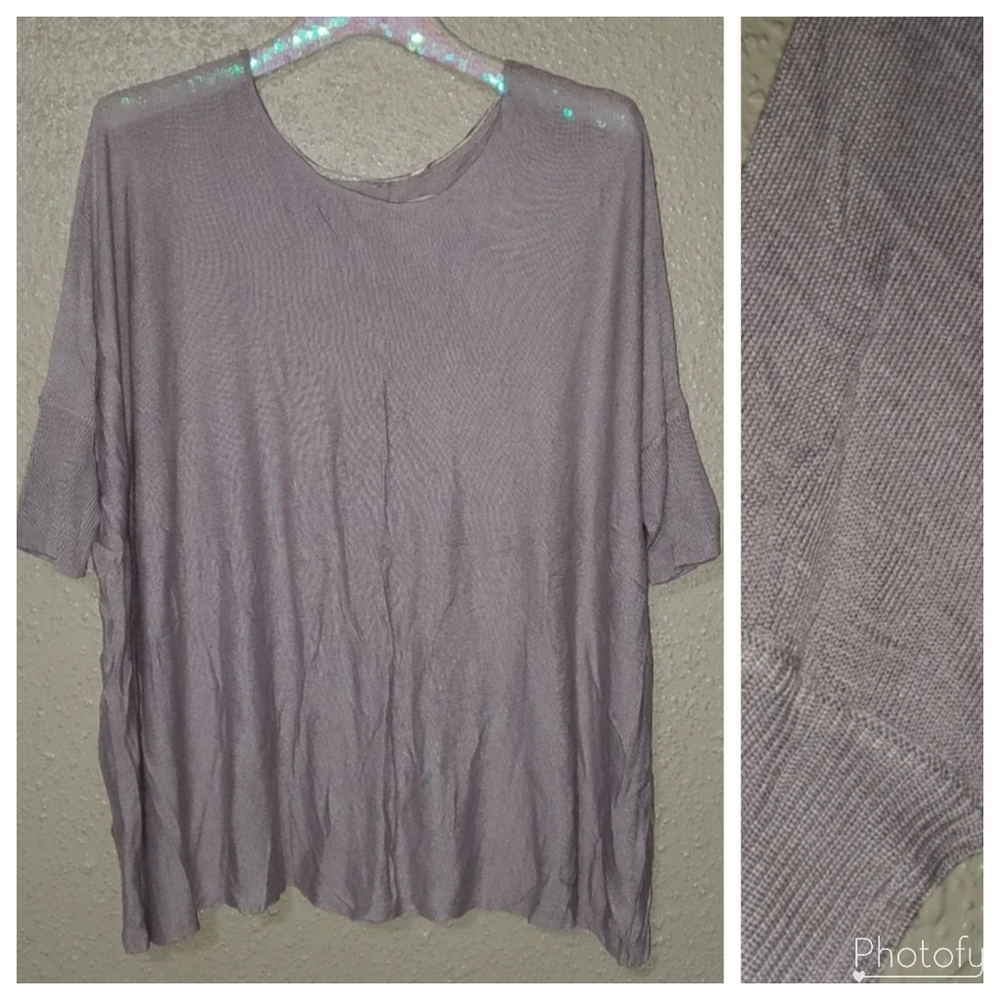 New Women's LC Lauren Conrad Drapey Ribbed Knit Sweater - Mauve Pink